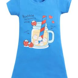 Todd N Teen Girls Blue Cotton Printed Nighty-image-50