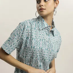 BLACK & BLAH BLAH Printed Pure Cotton Tunic With Trouser image 2