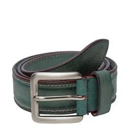 Green Leather Waist Belt for Men-image-5