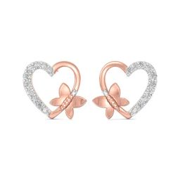 Joyalukkas 18k Rose Gold & Diamond Stud Earrings for Women-picture-46