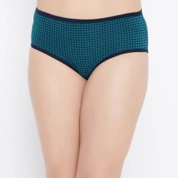 Clovia Blue Printed Hipster Panty-image-18