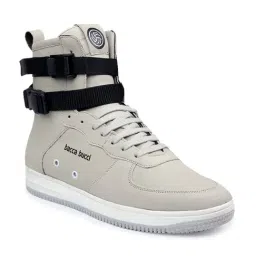 Bacca Bucci Men's HUSTLE Off White Ankle High Sneakers-image-37