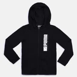 Puma Kids Black Regular Fit Hoodie-image-51