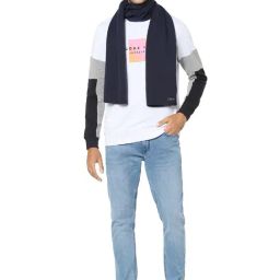 Jack Jones Navy Blue Solid Design Muffler-image-23
