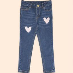 Pantaloons Junior Blue Cotton Embroidered Jeans-picture-6