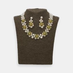 Sri Jagdamba Pearls Gold-Plated Radiant Pearl Set for Women-image-4