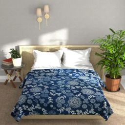 Bianca Nautical Dark Blue Micro Fiber 250 GSM Ultra Soft Double Bed Ac Blanket-image-1