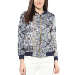 StyleStone Multicolored Paisley Print Bomber Jacket-89