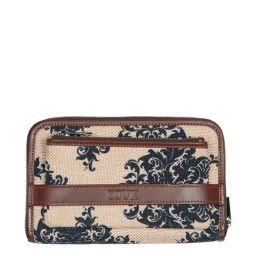 ZOUK Beige Printed Zip Around Wallet for Women-picture-13