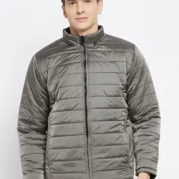Duke Dark Grey Regular Fit Quilted Hooded Jacket-35