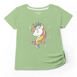 HELLCAT Green Unicorn Print T-Shirt-image-62