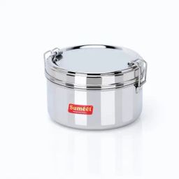 Sumeet Silver Stainless Steel 1 Unit Tiffin Box-29