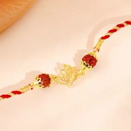 GIVA 925 Sterling Silver Golden Lord Ganesha Rakhi-image-65