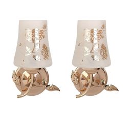 Somil Premium Designer Glass Wall / Night Lamp Elegant & Stylish Dcor Accent for Modern Interiors, color- Golden, White, Size:- 23 X 21 X 31.5 CM-image-68