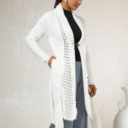 Soch Self Design Longline Acrylic Open Front Shrug image 3