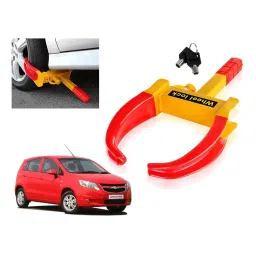 Auto Pearl Claw Type Adjustable Anti Theft Yellow, Red Wheel Clamp Lock for SantaFe-image-24