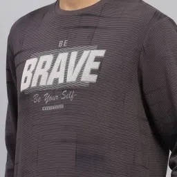 Monte Carlo Charcoal Grey Regular Fit Printed Sweatshirt image 5
