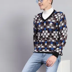 Monte Carlo Multicolored Regular Fit Checks Pullover image 5