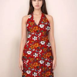 Zink London Red Floral Knee Dress-picture-24