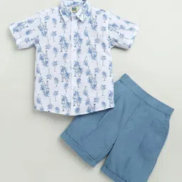 ZIP ZAP ZOOP Boys Printed Shirt with Shorts-5