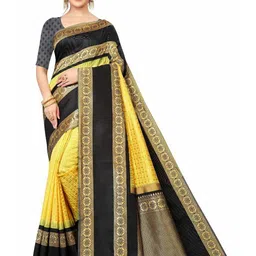 VILLE FASHION Women Woven Design Zari Art Silk Kanjeevaram Saree-42