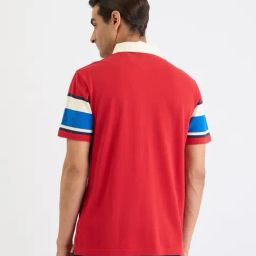 GANT Red Regular fit Color-Block Polo T-Shirt image 2
