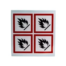 RS PRO White Gloss Polymeric Vinyl Safety Labels, GHS Flammable-Text 100 mm x 100mm, 1812249-image-98