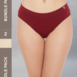 C9 Airwear Maroon & Beige Hipster Panty - Pack of 2-image-22