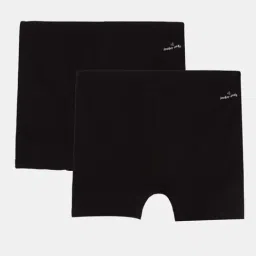 Jockey Kids Black Cotton Regular Fit Shorties (Pack of 2)-picture-5