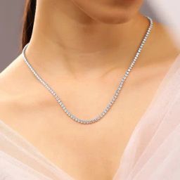 Rubans Rhodium Plated White Necklace for Women-picture-11