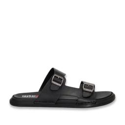 Spykar Men Black Slides-image-3
