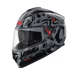 Studds N9 Grey Xtra Large (600 mm) Full Face Helmet, Drifter D2 Decor-image-6