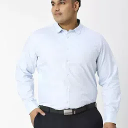 Thomas Scott Light Blue Cotton Regular Fit Shirt-image-10