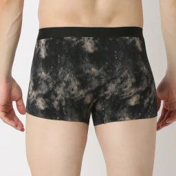 Underjeans by Spykar BLK_KHAKI_20 Blended Printed Regular Fit Trunks image 2