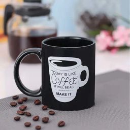 Clay Craft Multicolor Fine Ceramic Abstract Milk Mug - 350 ml - 1 Pc-8