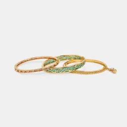 Shaya 925 Silver The Shaadi Diaries Gold Plated Sagai Shor Bangle-image-52
