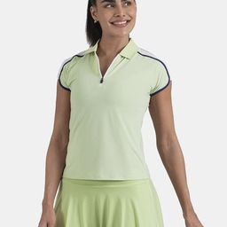 STRCH Women Solid Polo Collar T-shirt-image-7