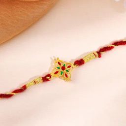 GIVA 925 Sterling Silver Golden Athangudi Rakhi-image-84