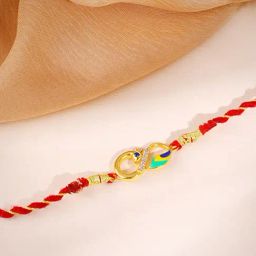 GIVA 925 Sterling Silver Golden Mayur Rakhi-image-93