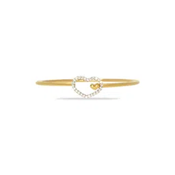BHIMA 22K BIS Hallmark 916 Purity Yellow Gold Heart Stone Studded Adjustable Bangle-12