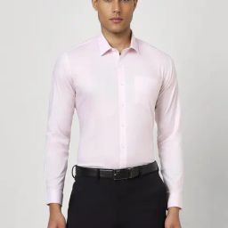 Van Heusen pink Solid Shirts-picture-1