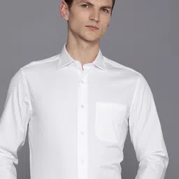 Louis Philippe Solid Classic Fit Opaque Formal Shirt-image-25