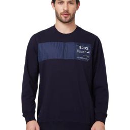 Spykar Navy Slim Fit Printed Round Neck Sweatshirt-picture-48