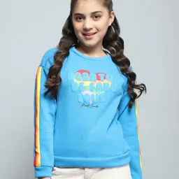 Monte Carlo Girls Printed Blue Round Neck Full Sleeve Sweatshirt-image-57