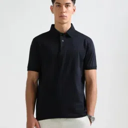 Arrow Navy Cotton Regular Fit Polo T-Shirt-picture-8