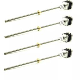 Invento Nema 17 4.2 Kg-cm Stepper Motor + Flexible coupling + 600mm (0.6 mtr) M8 8mm 1.25mm Pitch Threaded Rod + Brass Nut For DIY ISC 1874-6B-image-3
