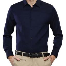 Calvin Klein Night Sky Cotton Slim Fit Self Pattern Shirt-image-64