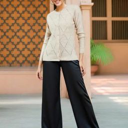 Soch Peach Argyle Pattern Cardigan-image-21