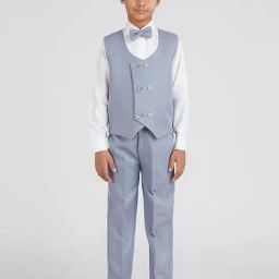 Kids Island Boys Grey Cotton Suit Set-image-62