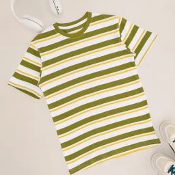 Pantaloons Junior Boys Deep Olive Regular Fit T-Shirt-image-97